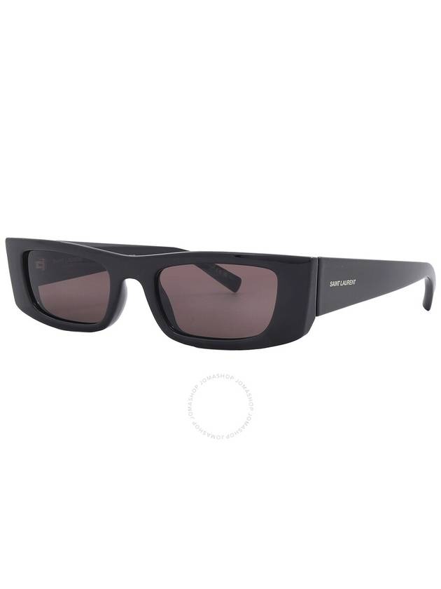 Saint Laurent Saint Laurent Black Rectangular Unisex Sunglasses SL 553S 001 52