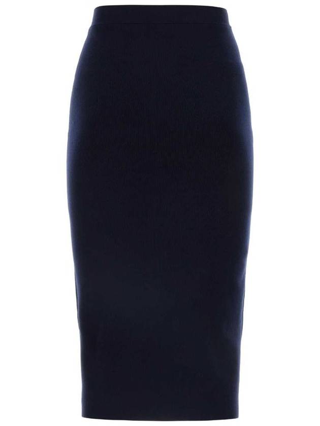 Bottega Veneta Light cashmere H line skirt navy