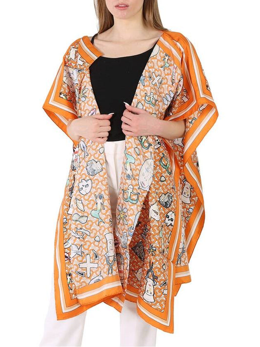 Burberry Burberry Ladies Deep Orange Marine Silk Cape