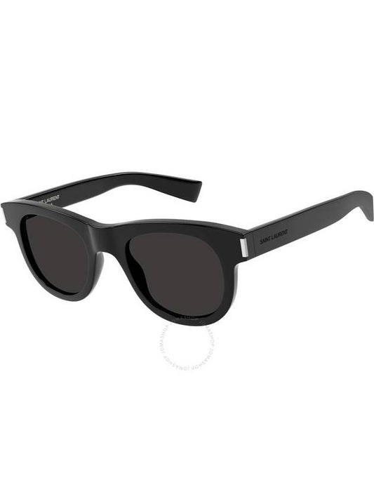Saint Laurent Saint Laurent Black Oval Unisex Sunglasses SL 571 001 49