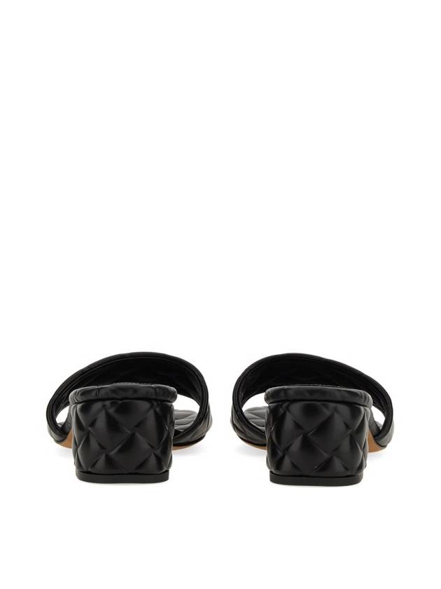 Bottega Veneta Amy Intrecciato Motif Leather Mule Heel Black