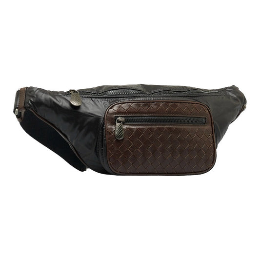 Bottega Veneta  Belt Bag Body Bag 222310 Dark Brown Black Leather