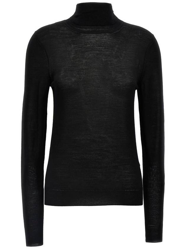 Saint Laurent Cassandre Wool Turtle Neck Black