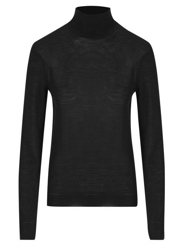 Saint Laurent Cassandre Wool Turtle Neck Black