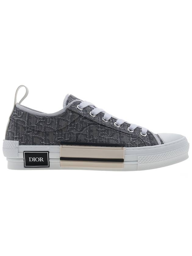 B23 Oblique Canvas Low Top Sneakers Ruthenium Dior