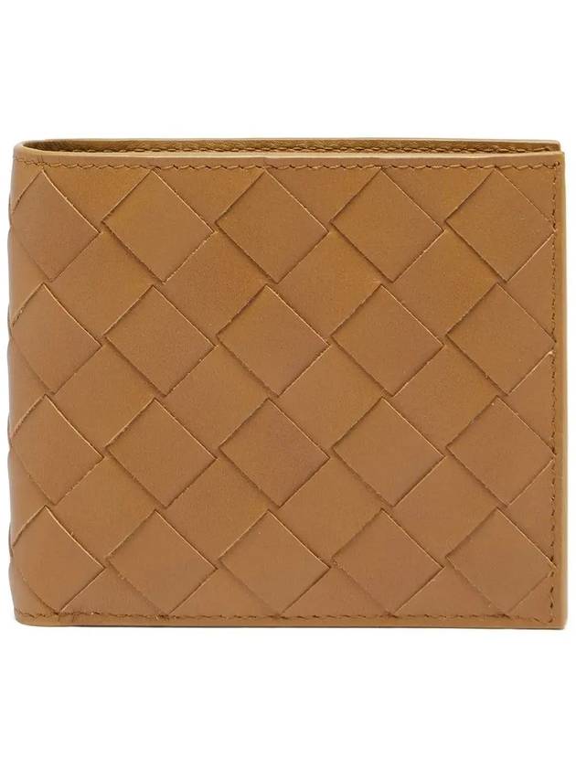 Bottega Veneta Intrecciato Bifold Half Wallet Acorn