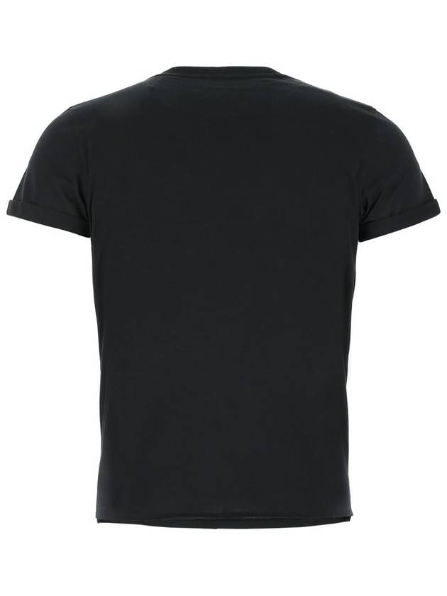 Saint Laurent Men's Small Logo Short Sleeve T-Shirt Black