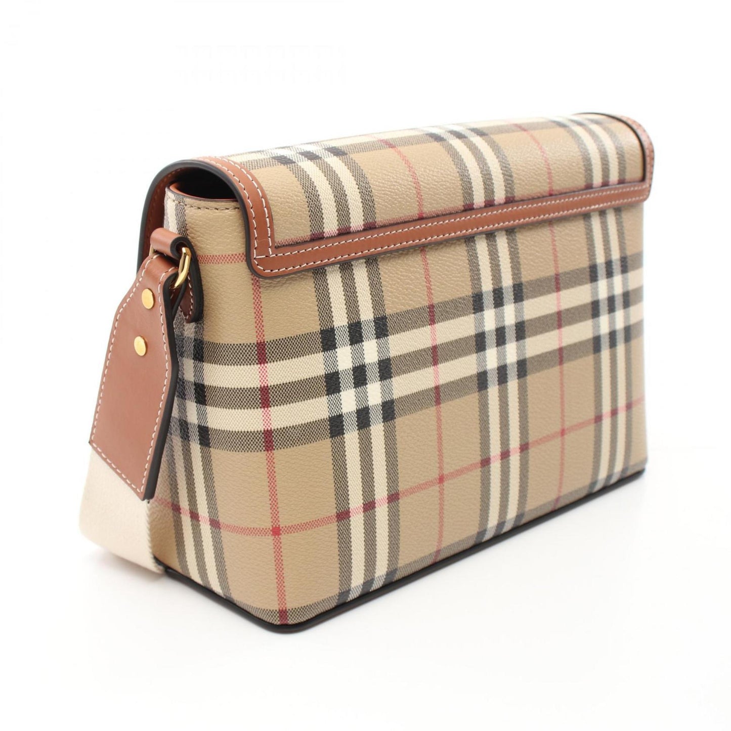 Burberry   Coated Canvas Pvc Leather Shoulder Bag ()