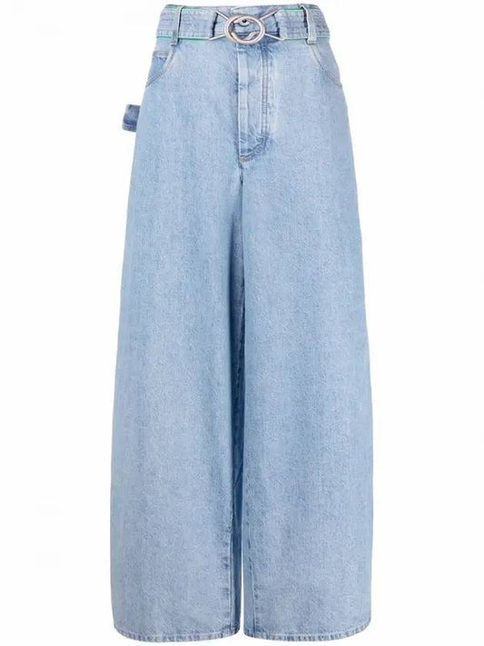Bottega Veneta Bleached Denim Wide Jeans