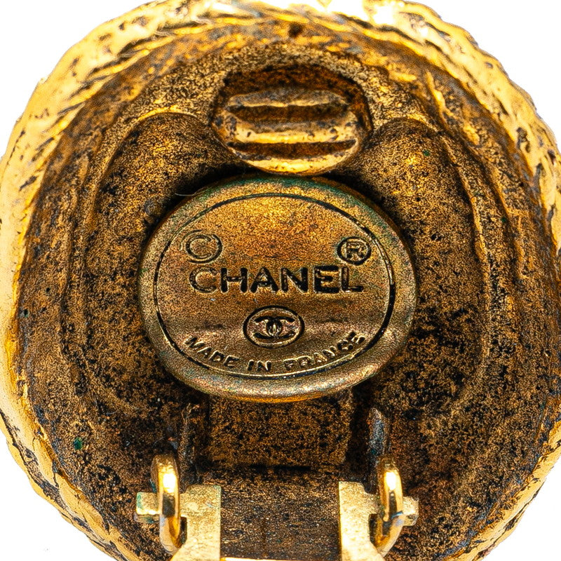 Chanel Gold Oval Earrings