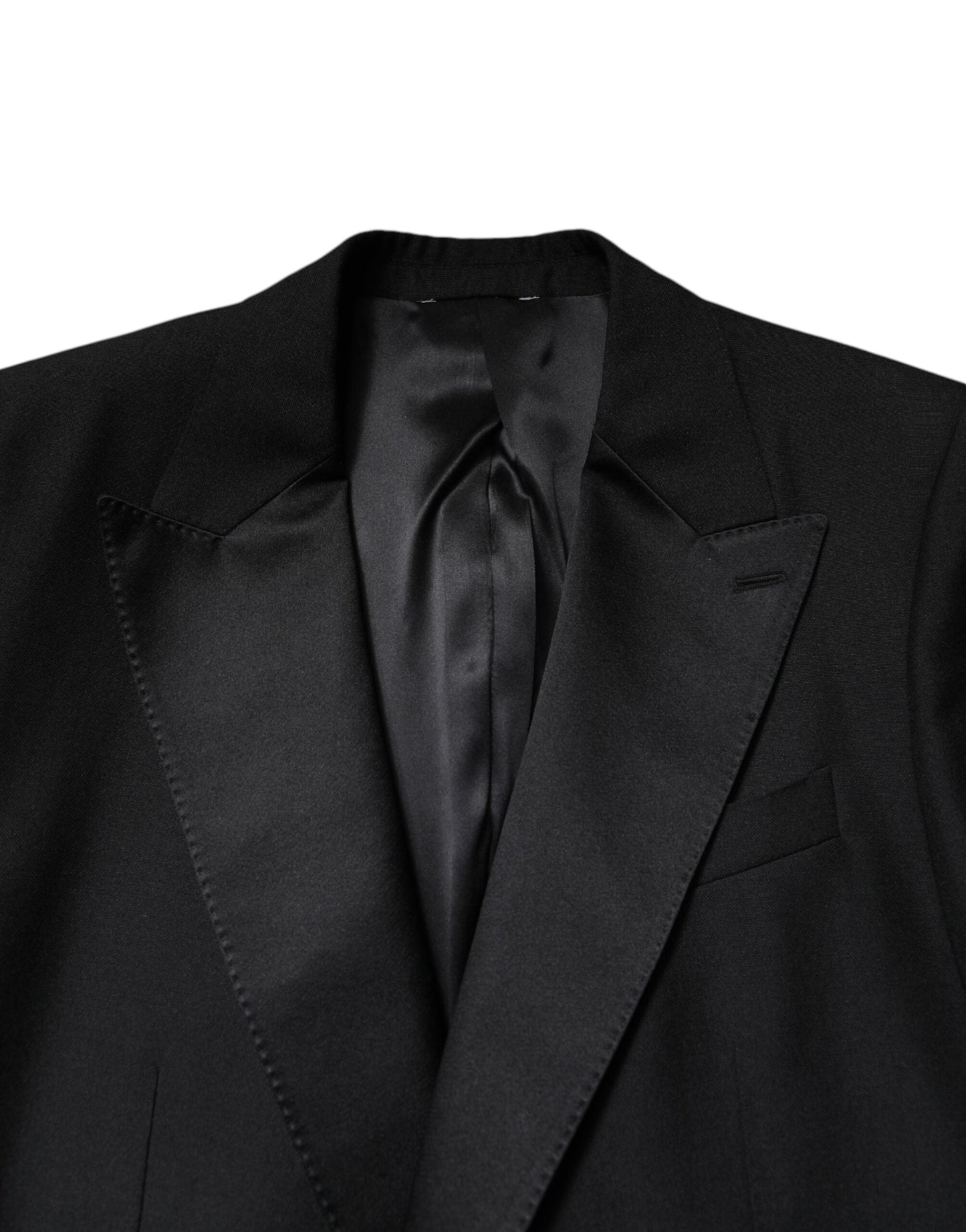 Dolce & Gabbana Black Wool Single Breasted Coat Men's Blazer