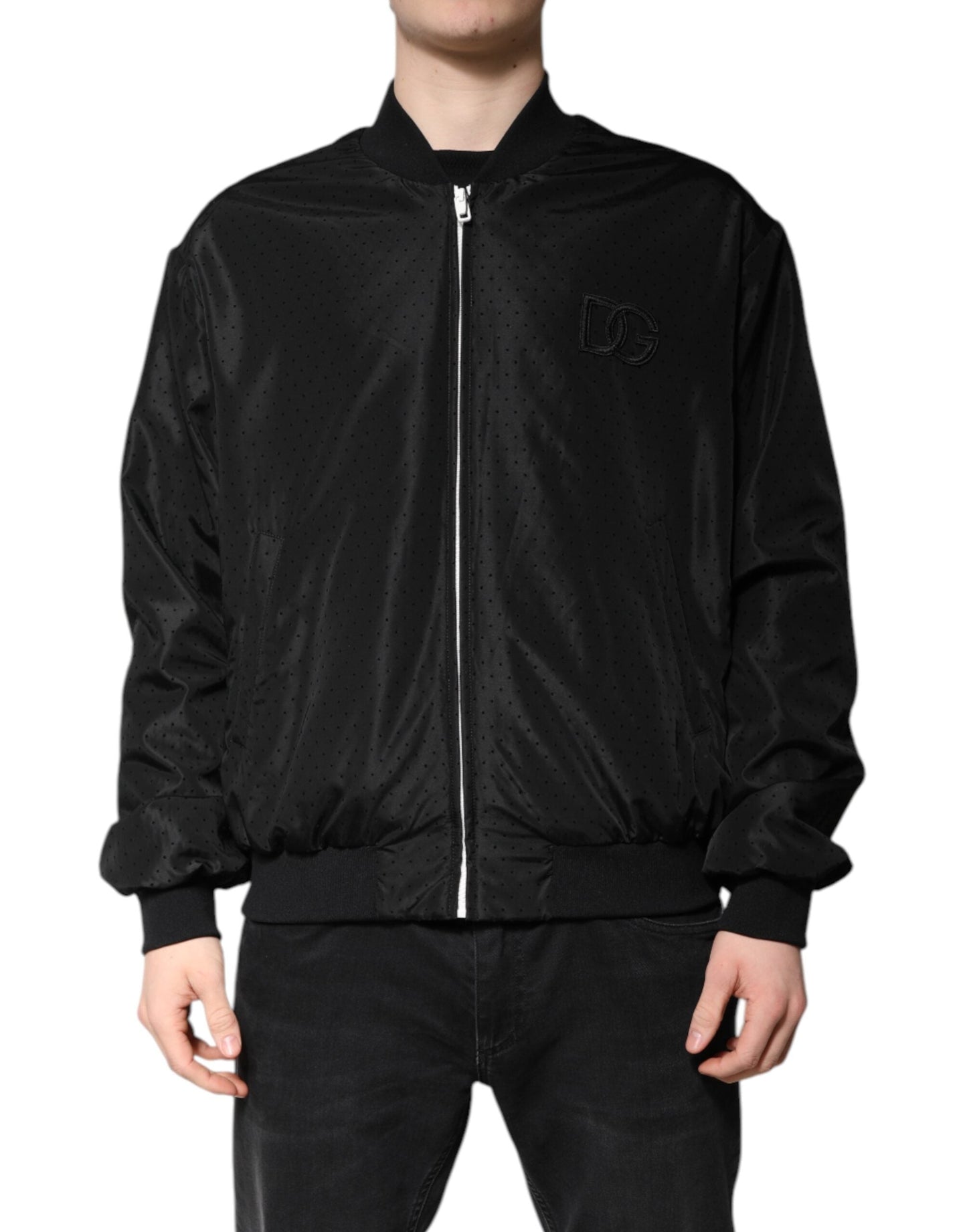 Dolce & Gabbana Black Long Sleeves Full Zip Bomber Men's Jacket ()