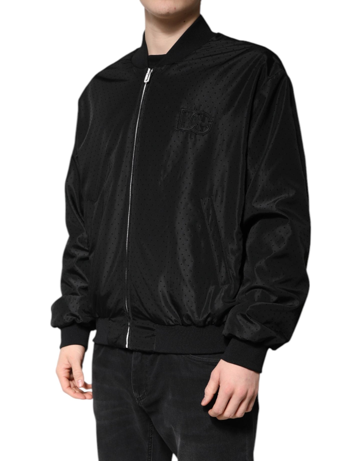 Dolce & Gabbana Black Long Sleeves Full Zip Bomber Men's Jacket ()