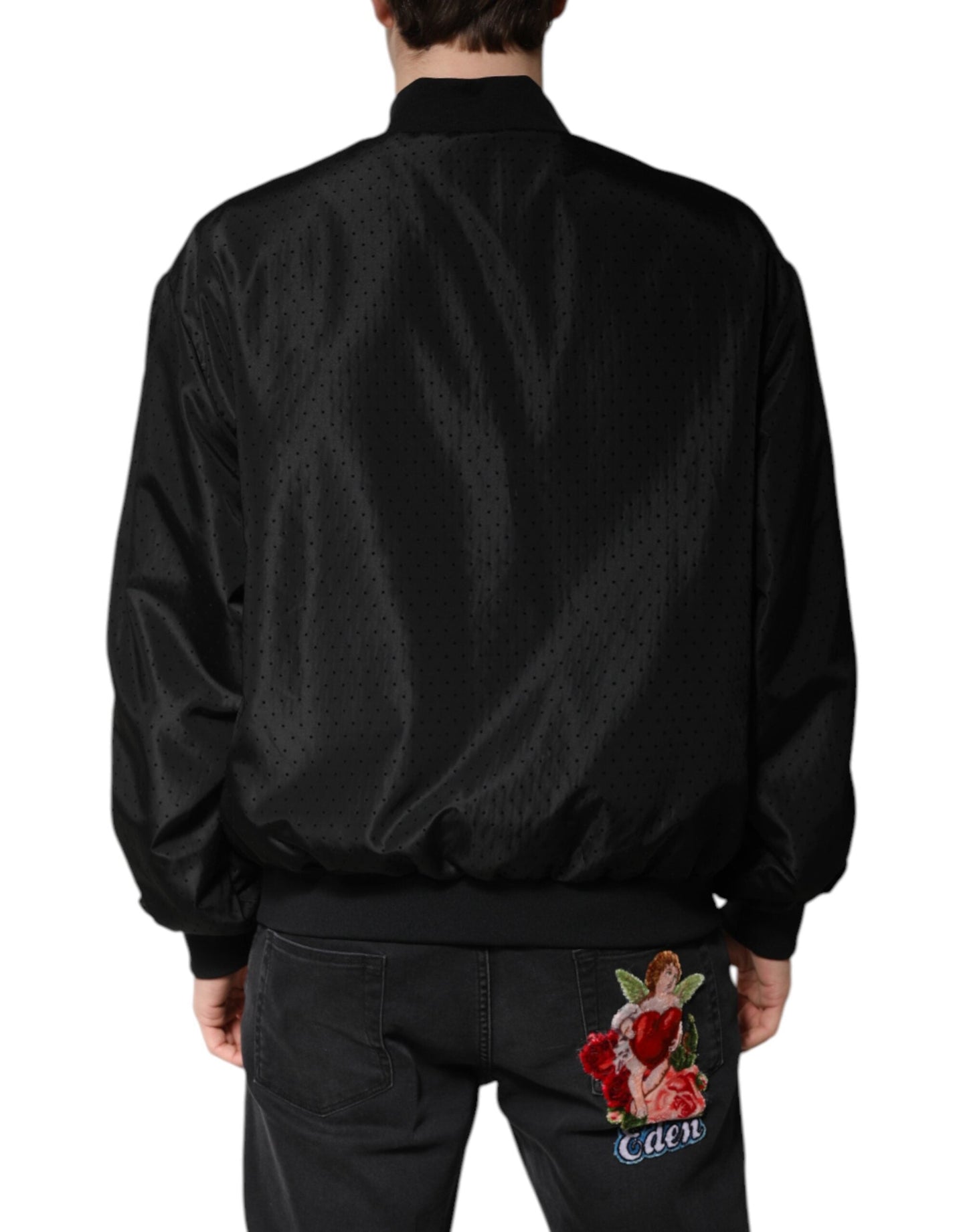 Dolce & Gabbana Black Long Sleeves Full Zip Bomber Men's Jacket ()