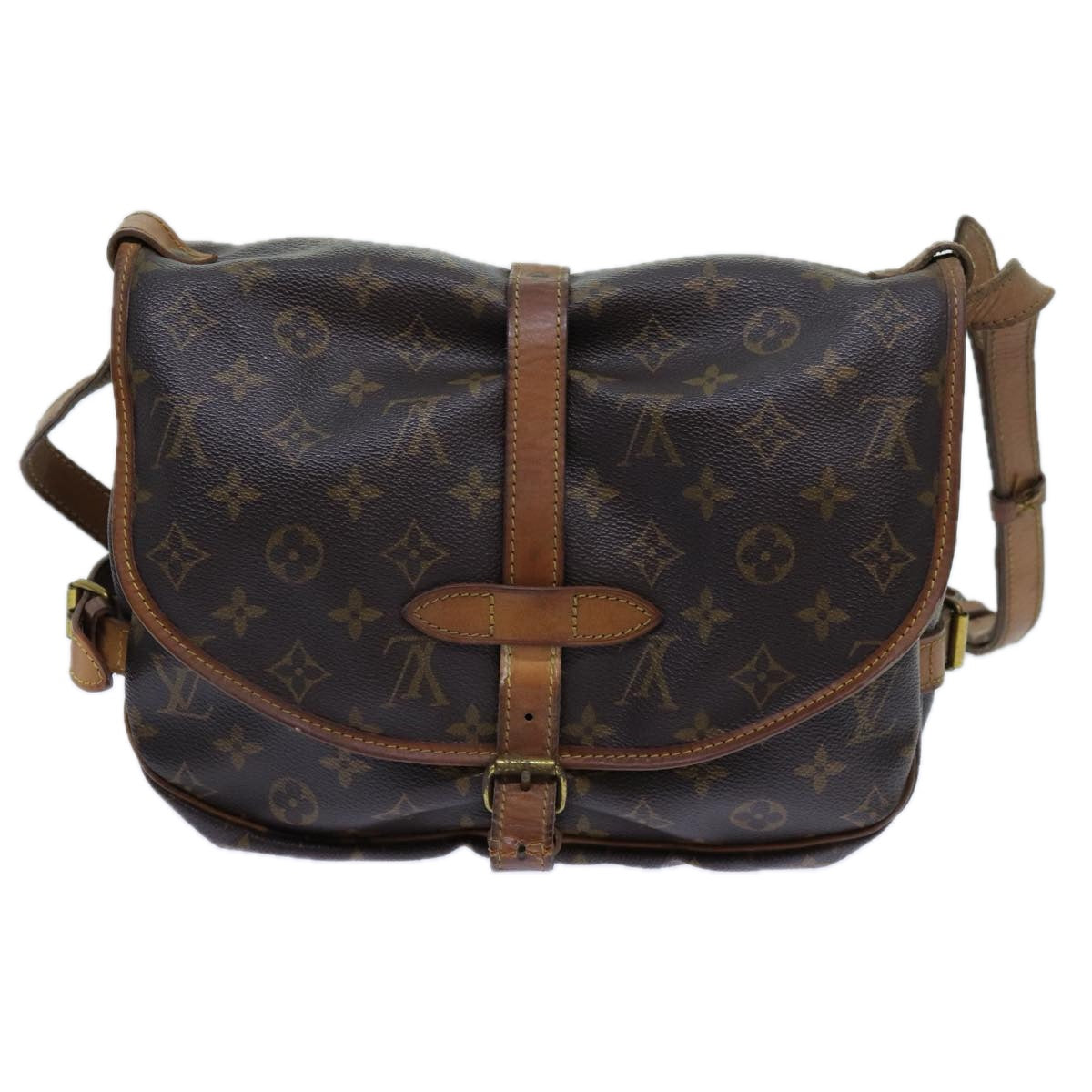 LOUIS VUITTON Monogram Saumur 30 Shoulder Bag M42256 LV 70067