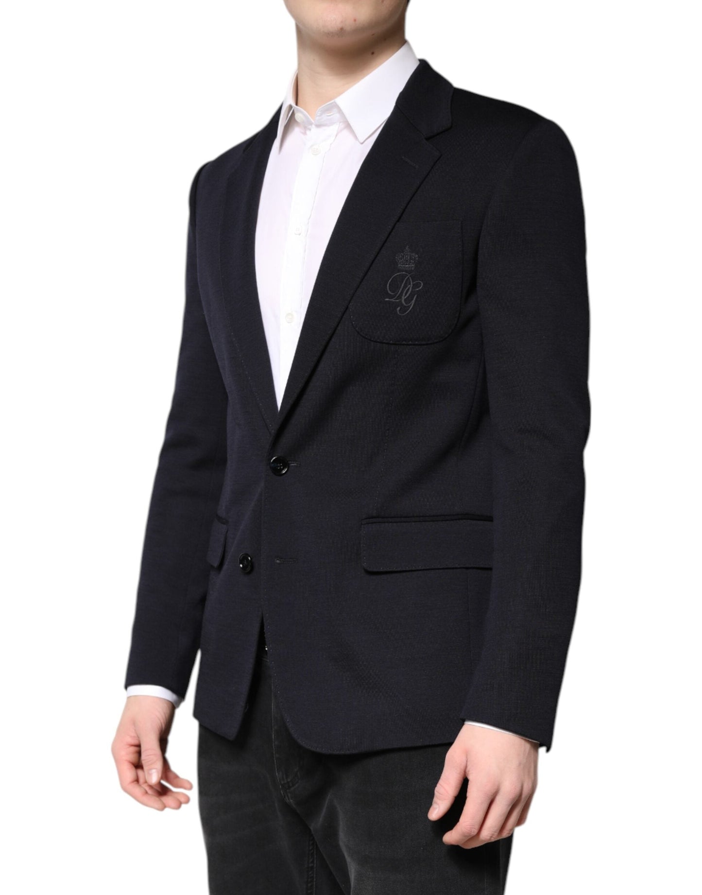 Dolce & Gabbana Black Wool Single Breasted Coat Suit Men's Blazer ()