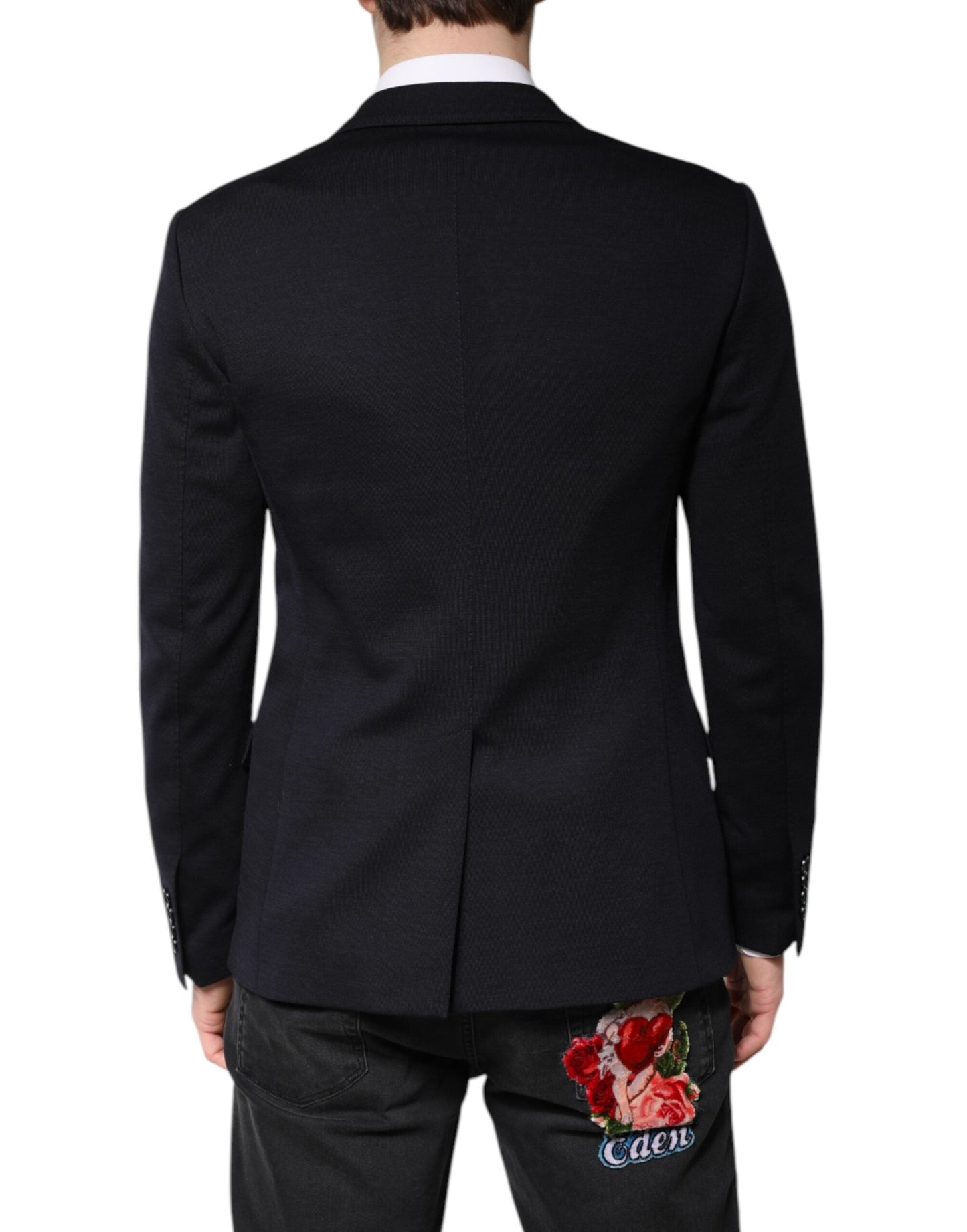 Dolce & Gabbana Black Wool Single Breasted Coat Suit Men's Blazer ()