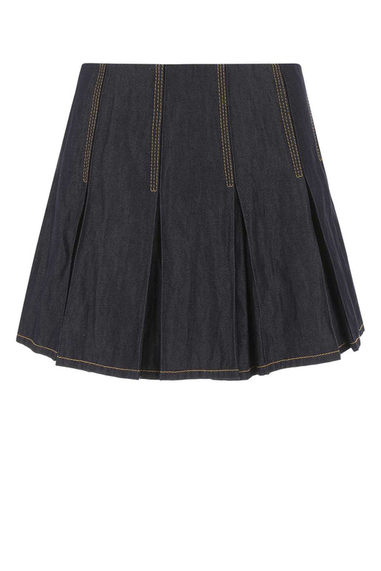 BOTTEGA VENETA Chic Denim Mini Skirt for Women
