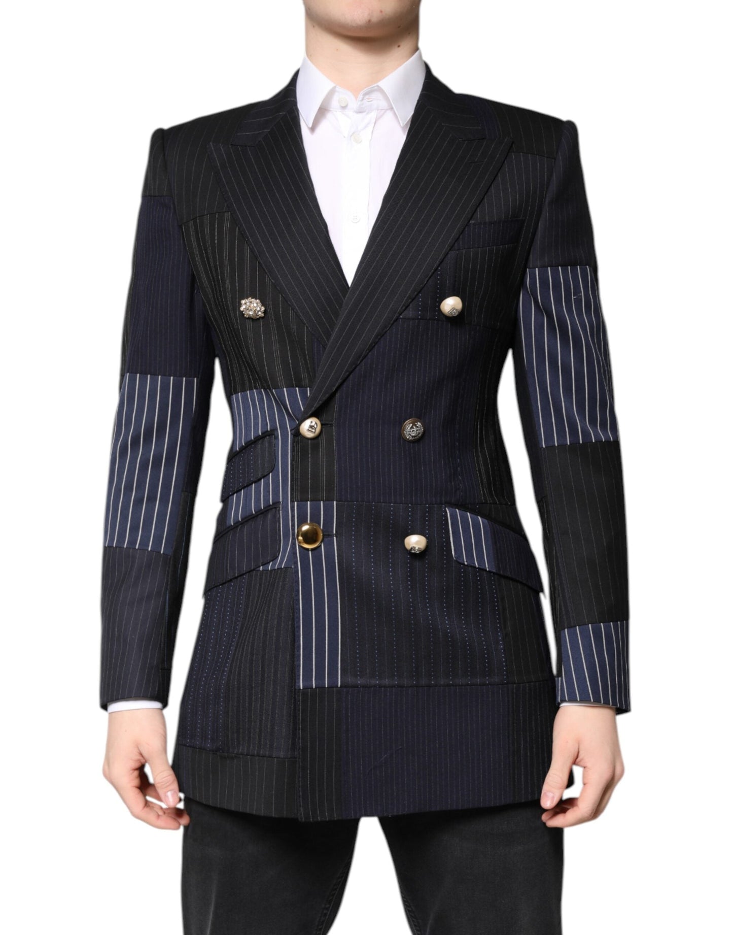 Dolce & Gabbana Multicolor Patchwork Jacket Coat Suit Men's Blazer