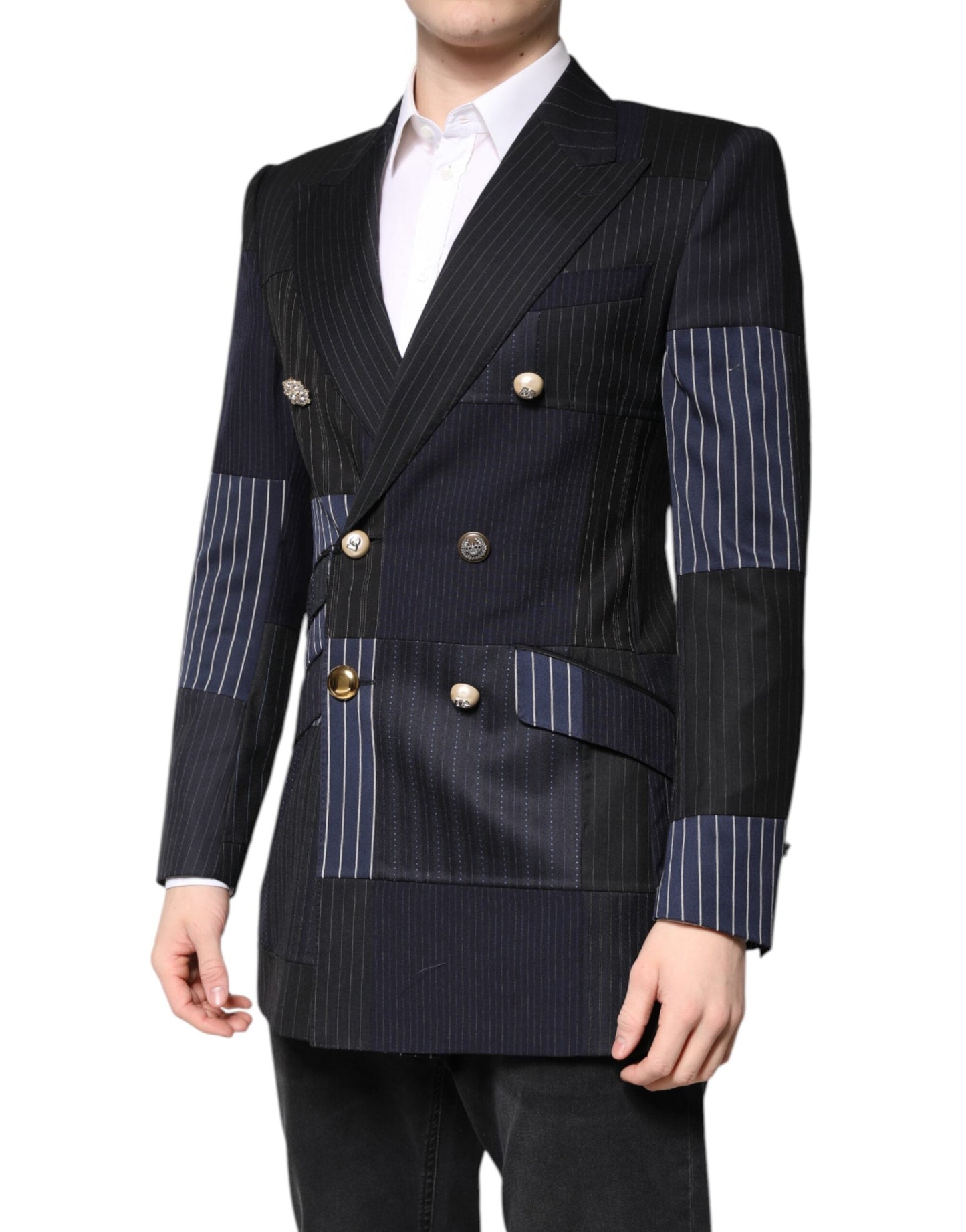 Dolce & Gabbana Multicolor Patchwork Jacket Coat Suit Men's Blazer