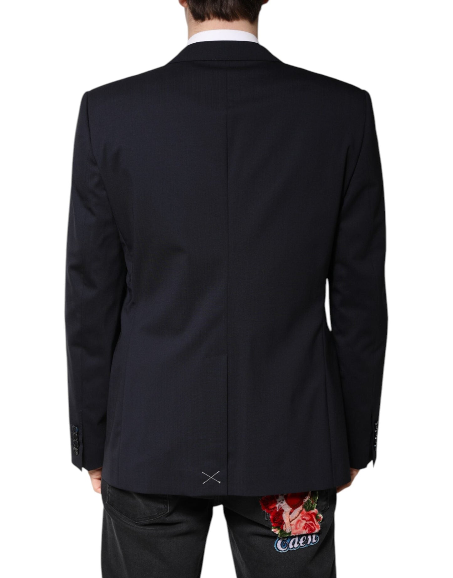 Dolce & Gabbana Black MARTINI Single Breasted Coat Men's Blazer