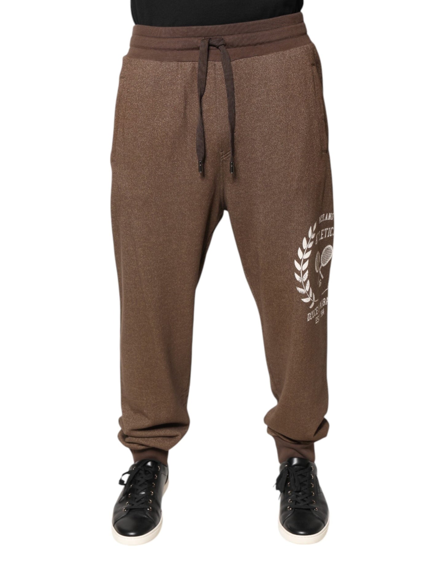 Dolce & Gabbana Brown Cotton Jogger SweatMen's Men's Pants ()