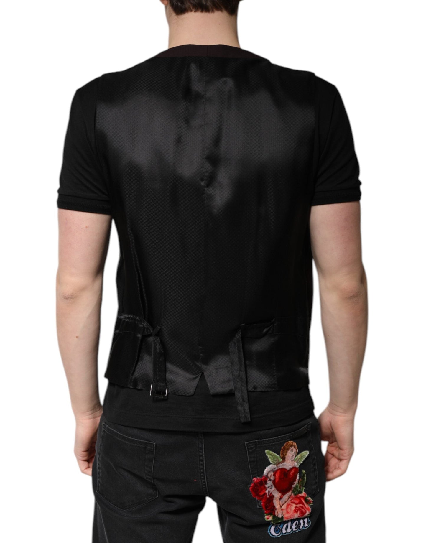 Dolce & Gabbana Maroon Wool Waistcoat Dress Formal Men's Vest