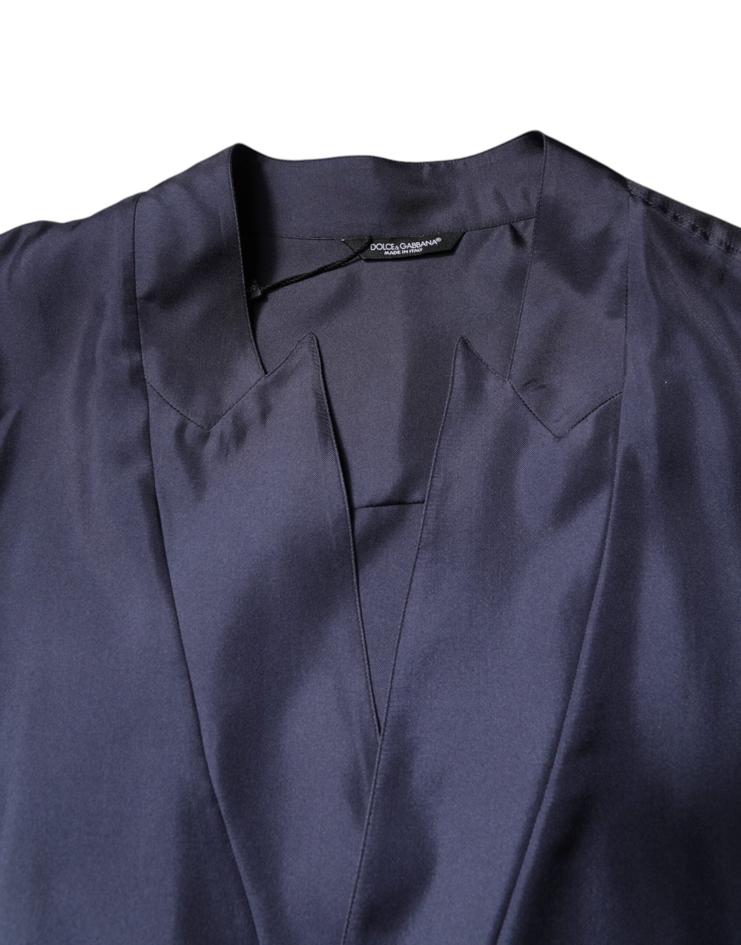 Dolce & Gabbana Dark Blue Silk Double Breasted Men's Shirt ()