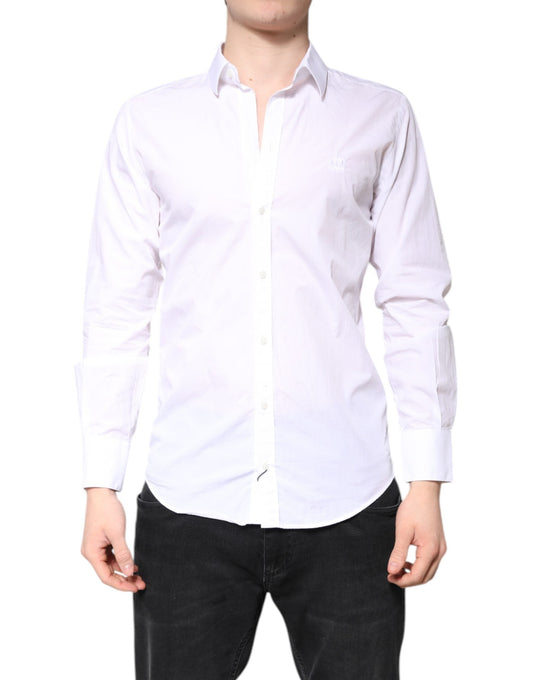 Dolce & Gabbana White MARTINI Cotton Men Formal Dress Men's Shirt ()
