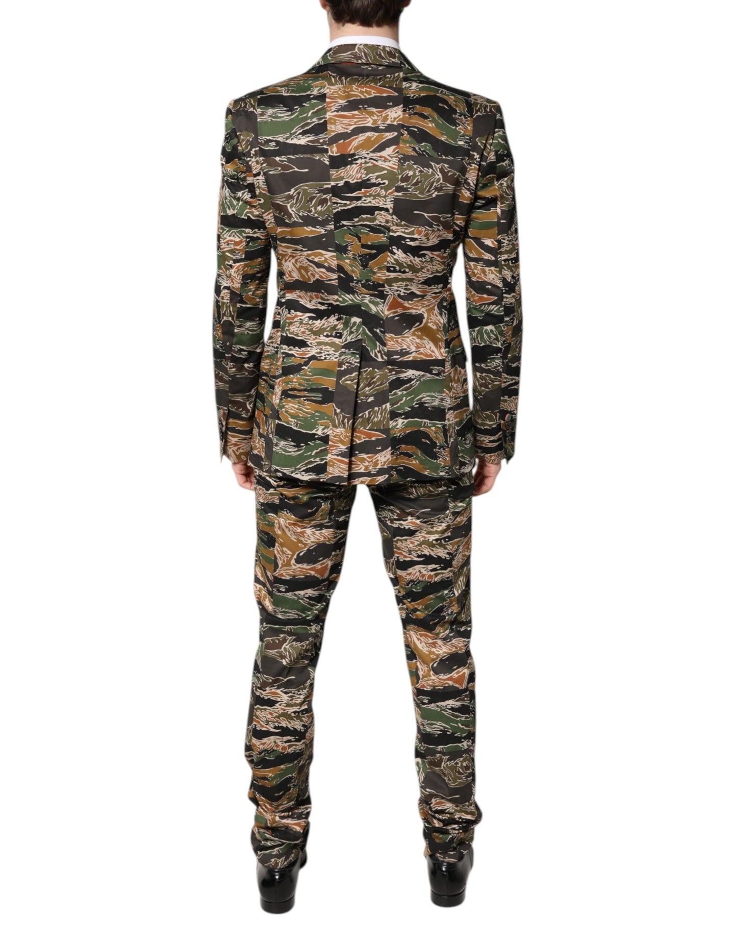 Dolce & Gabbana Multicolor TAORMINA Single Breasted 2 Piece Men's Suit