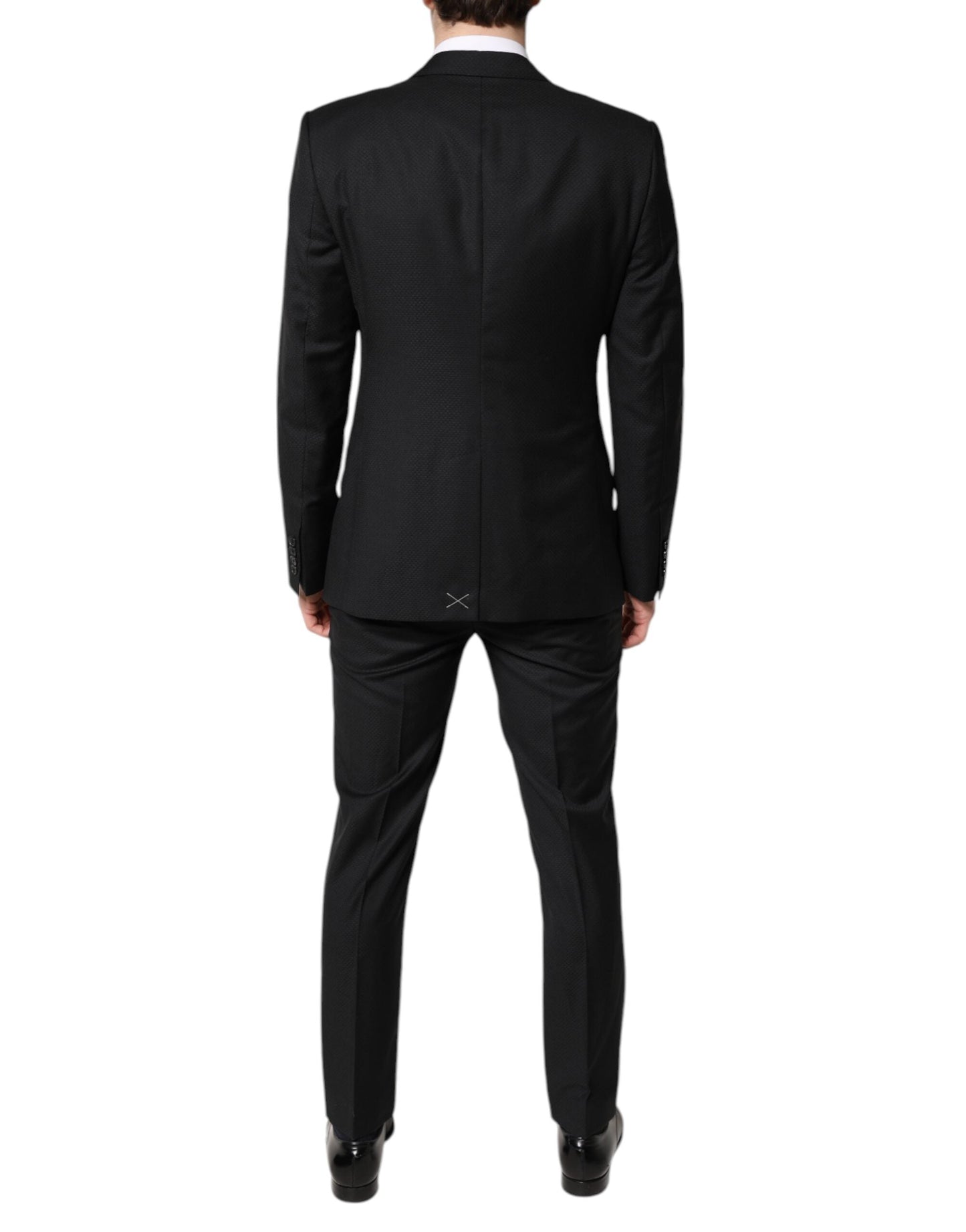 Dolce & Gabbana Black Wool Single Breasted 2 Piece Men's Suit