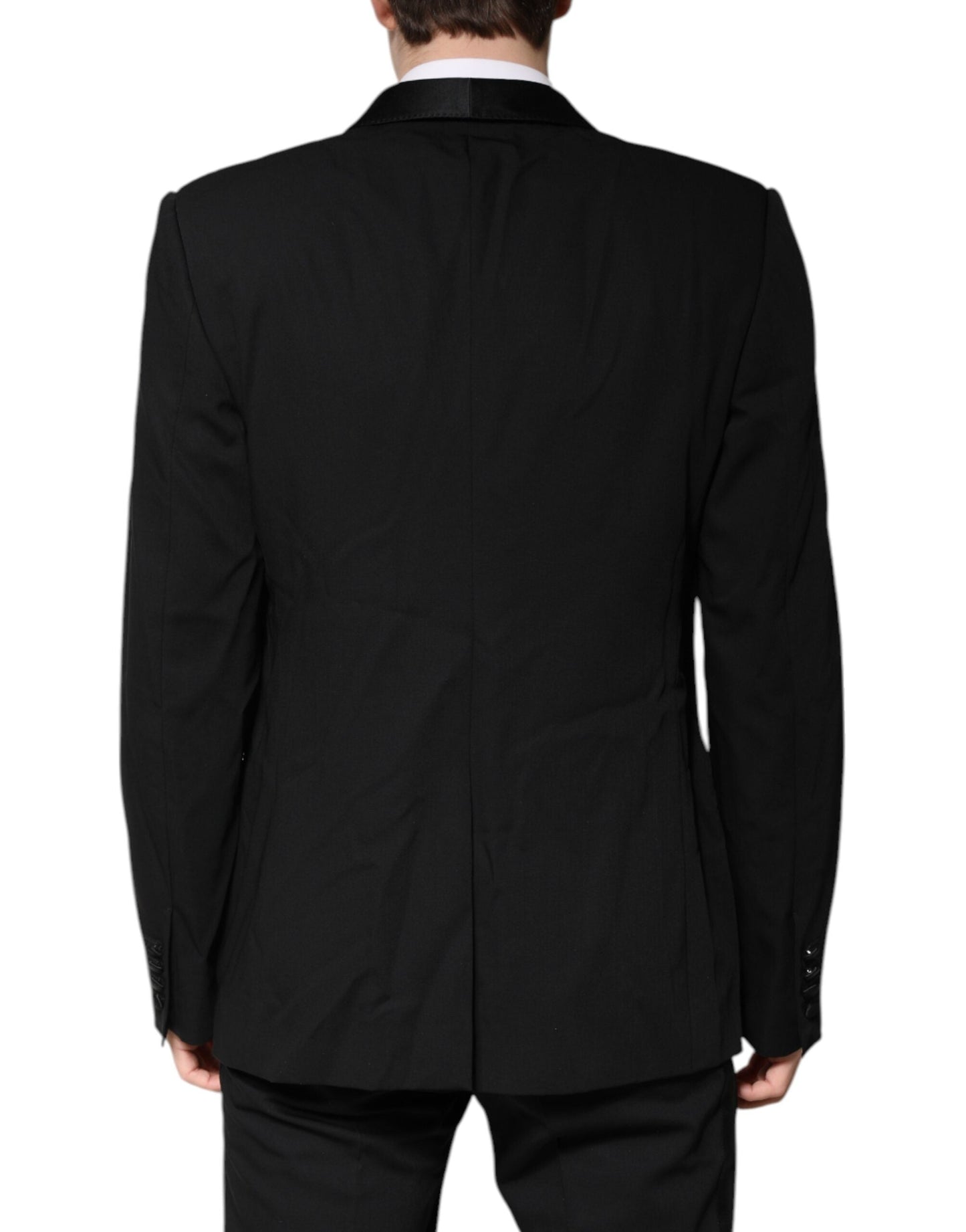 Dolce & Gabbana Black Wool Single Breasted 2 Piece Men's Suit