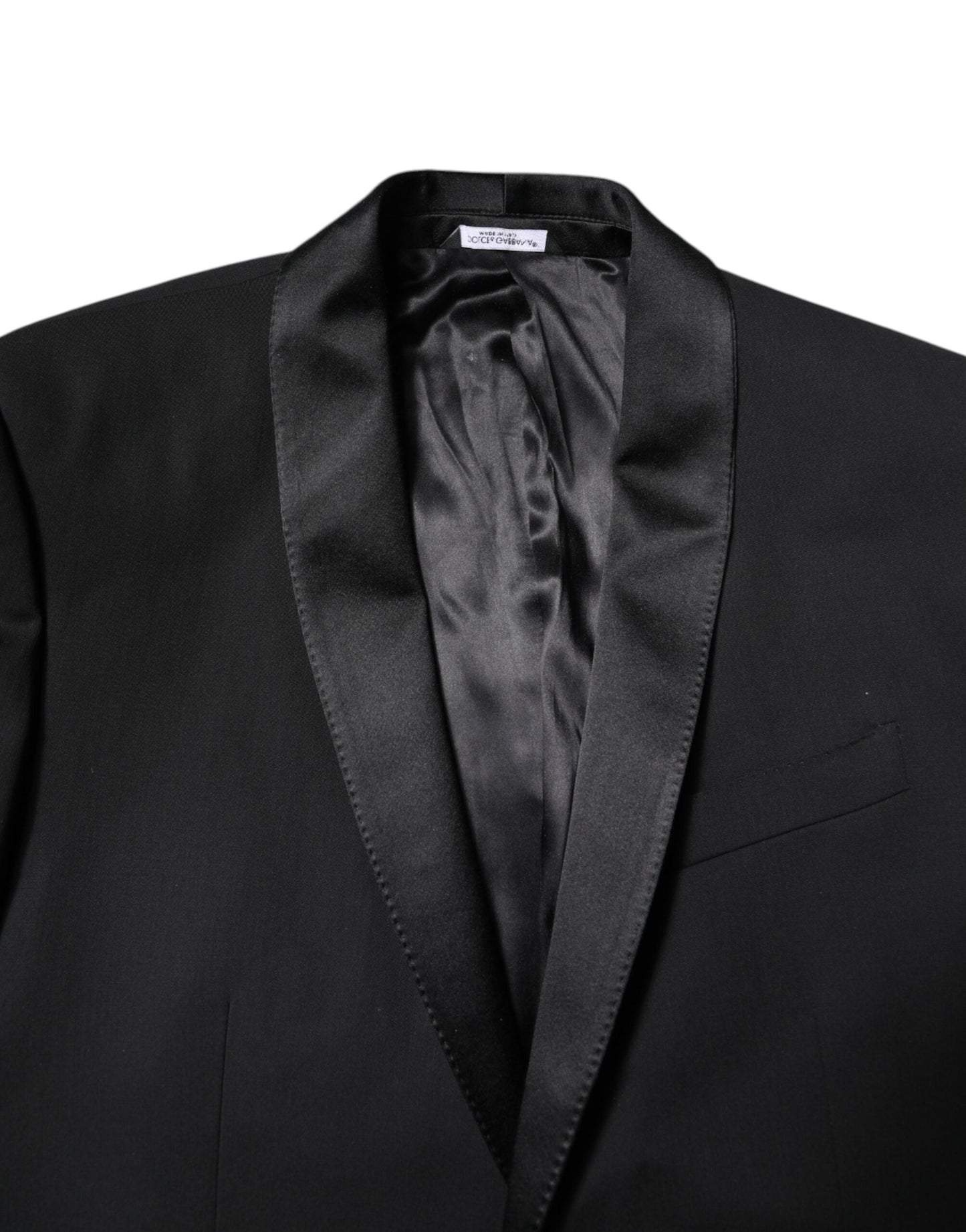 Dolce & Gabbana Black Wool Single Breasted 2 Piece Men's Suit