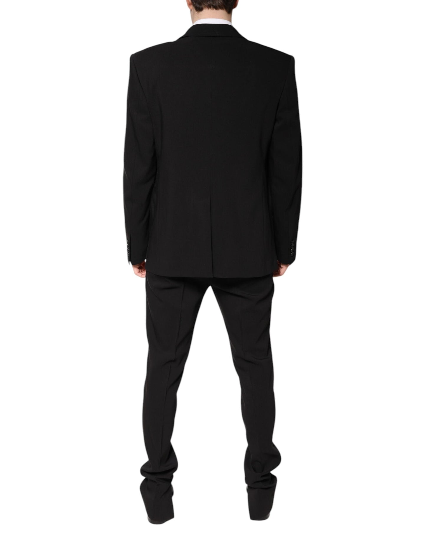 Dolce & Gabbana Black Cotton Single Breasted 2 Piece Men's Suit ()