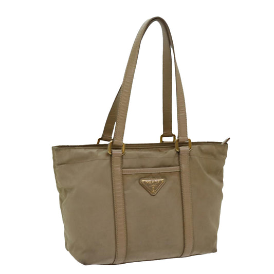 PRADA Tote Bag Nylon Beige  70208
