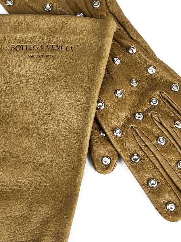 Bottega Veneta Embossed Logo Studs Leather