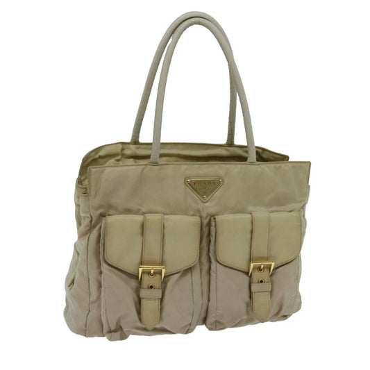 PRADA Tote Bag Nylon Beige  70212