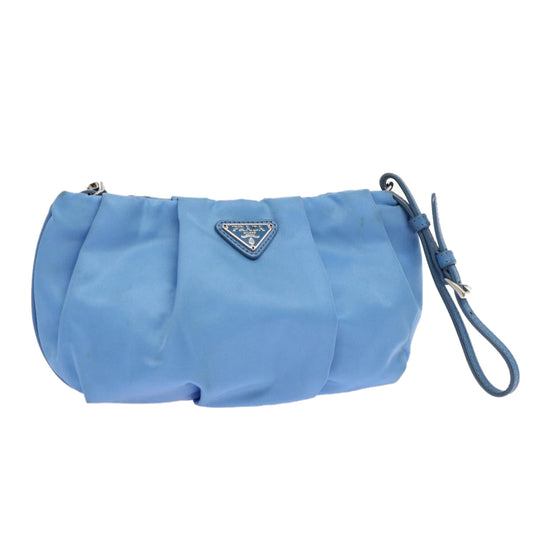 PRADA Pouch Nylon Light Blue  70292