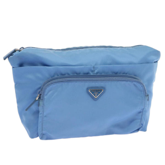 PRADA Pouch Nylon Light Blue  70385