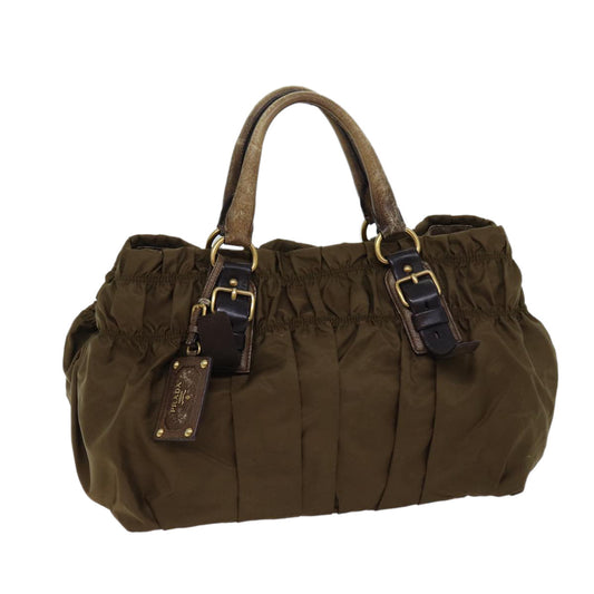 PRADA Hand Bag Nylon Brown  70388