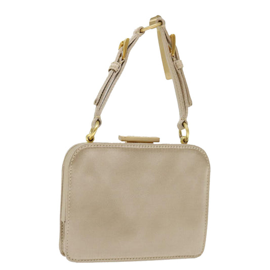 PRADA Hand Bag Satin Gold  70527
