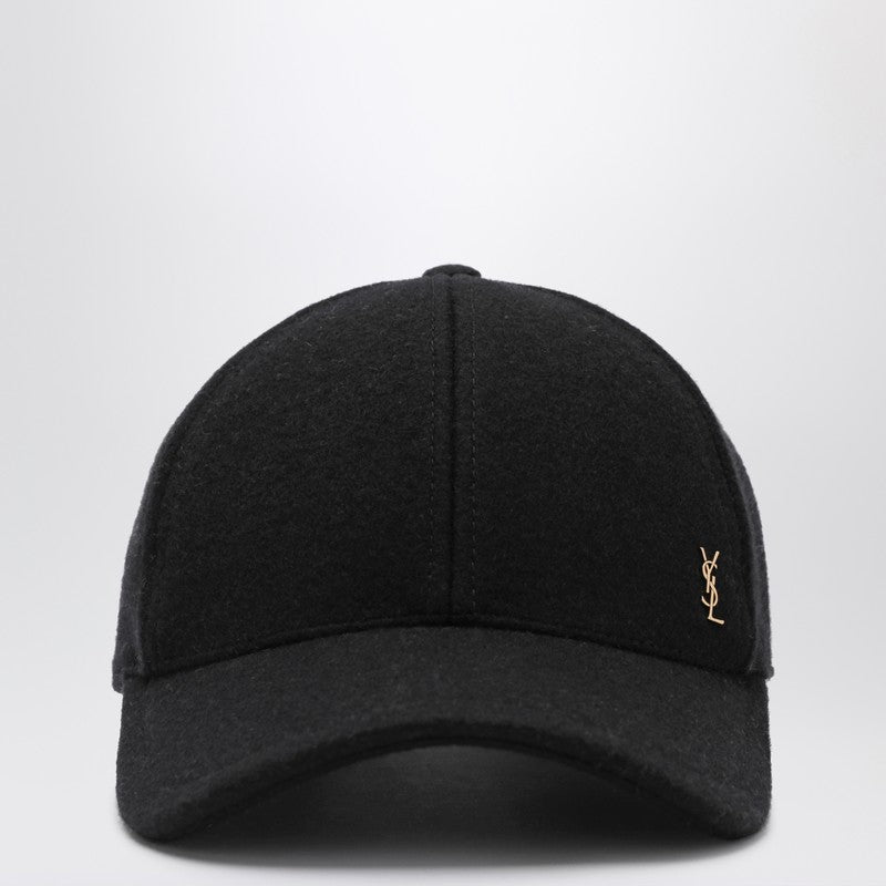 Saint Laurent Ysl Black Baseball Cap Men