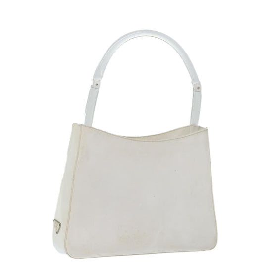 PRADA Shoulder Bag Patent leather White  70671