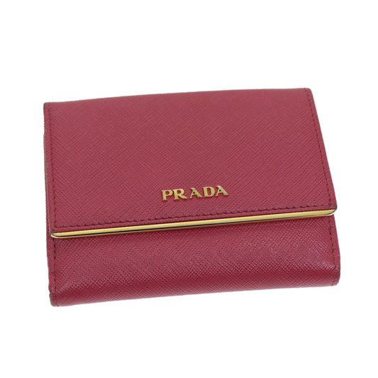 PRADA Wallet Safiano leather Pink  70786