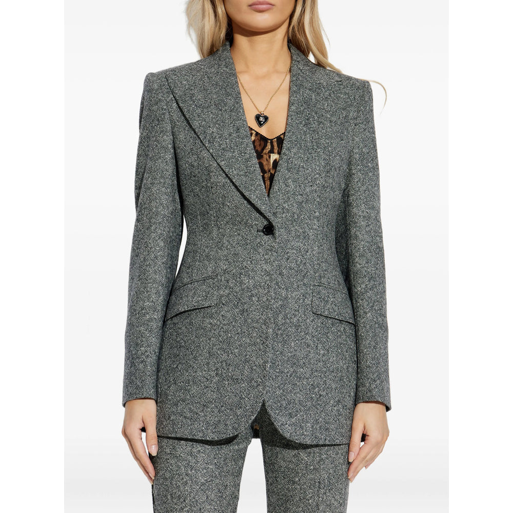 Dolce & Gabbana Grey Jackets - Tweed Jackets Women
