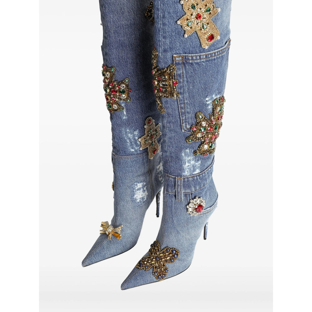 Dolce & Gabbana Blue Boots Women