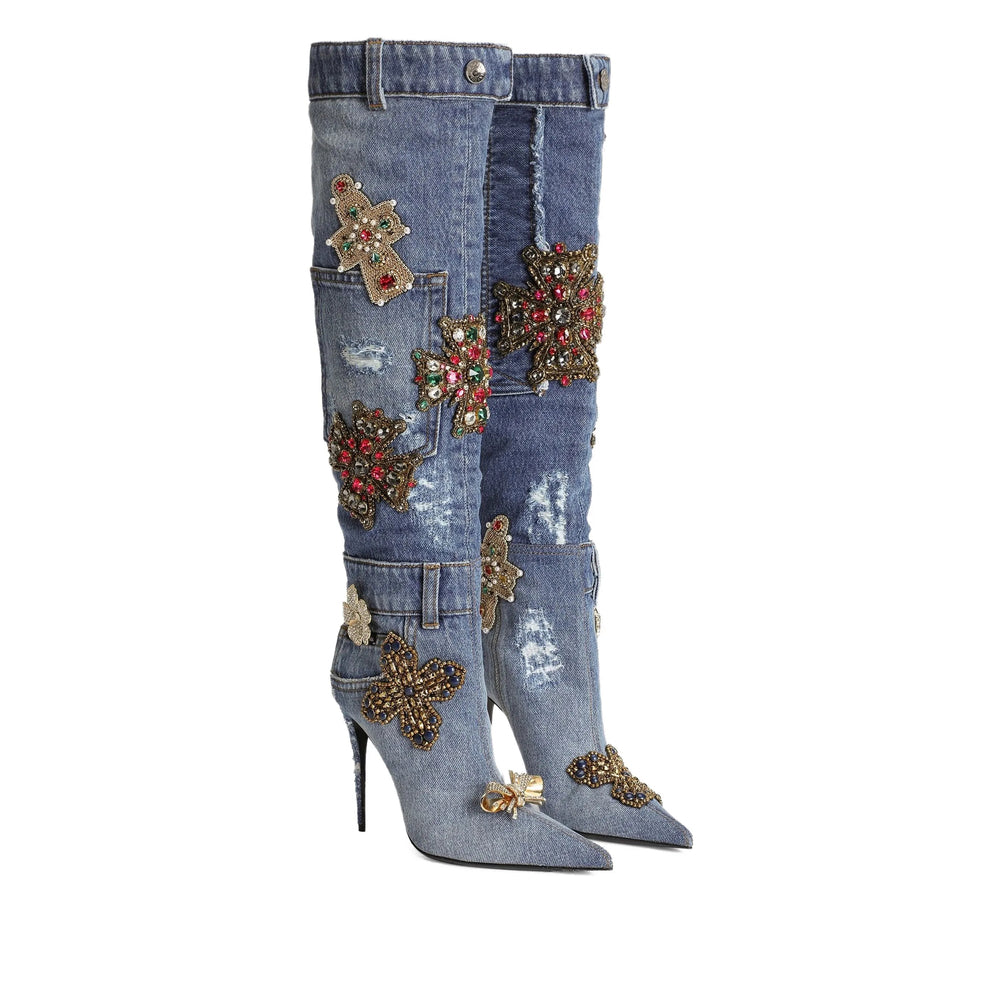 Dolce & Gabbana Blue Boots Women
