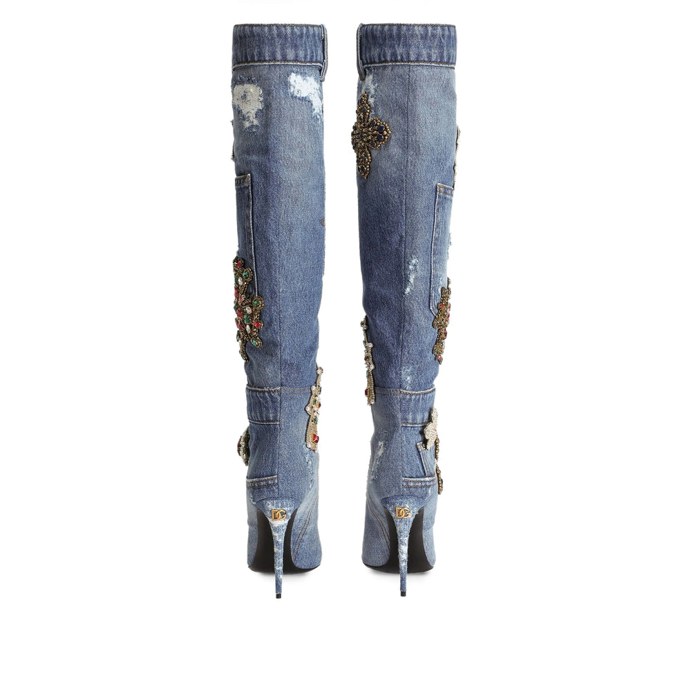Dolce & Gabbana Blue Boots Women