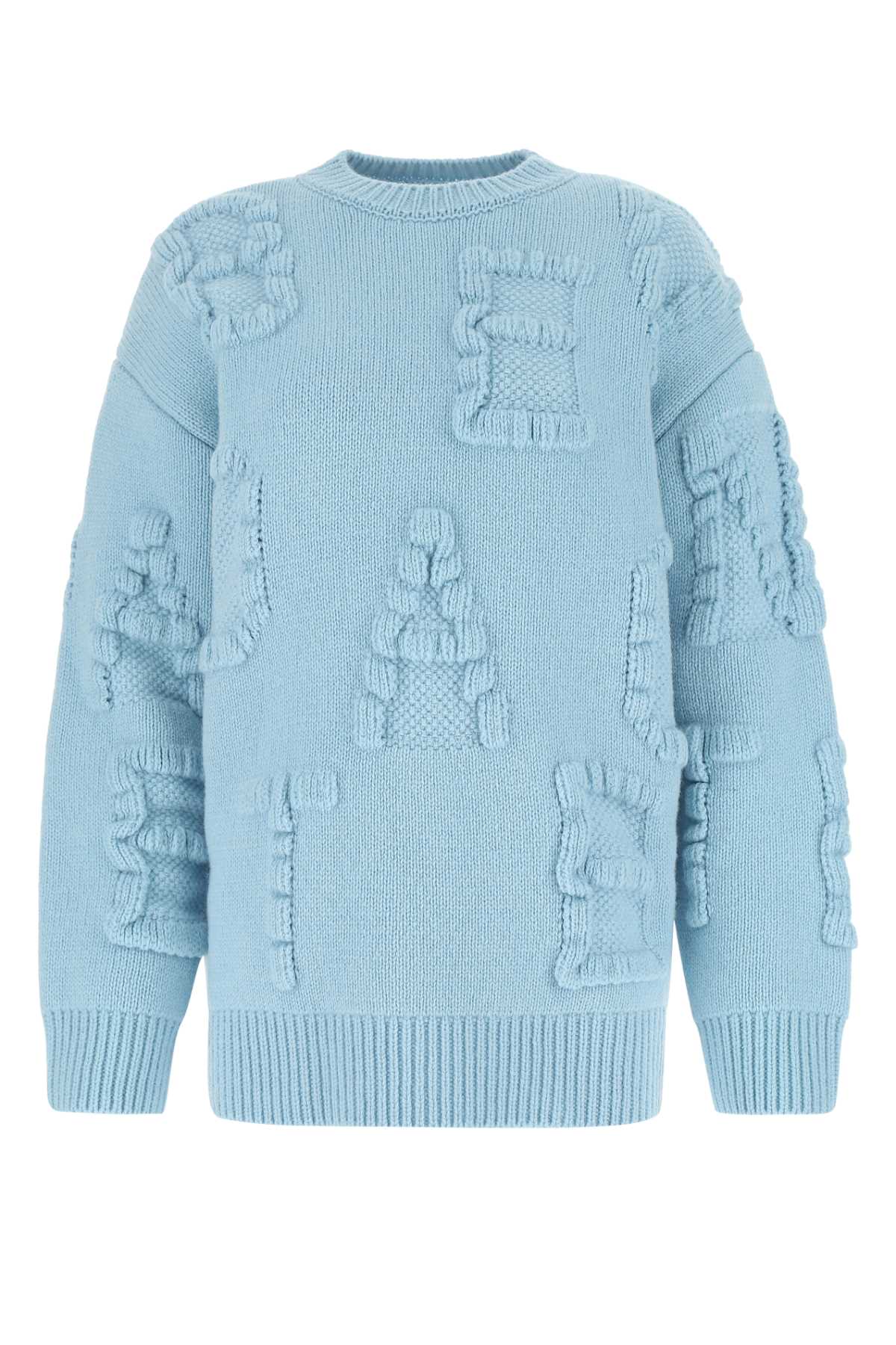 BOTTEGA VENETA Oversized Stretch Wool Blend Shetland Alphabet Sweater
