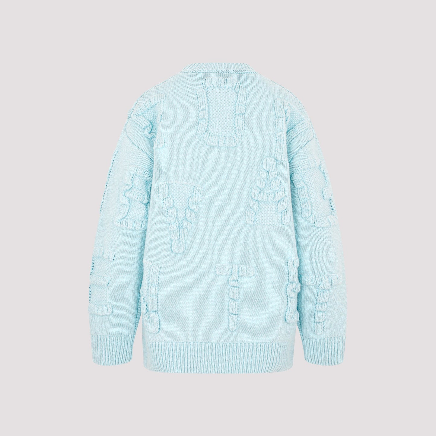BOTTEGA VENETA Oversized Stretch Wool Blend Shetland Alphabet Sweater